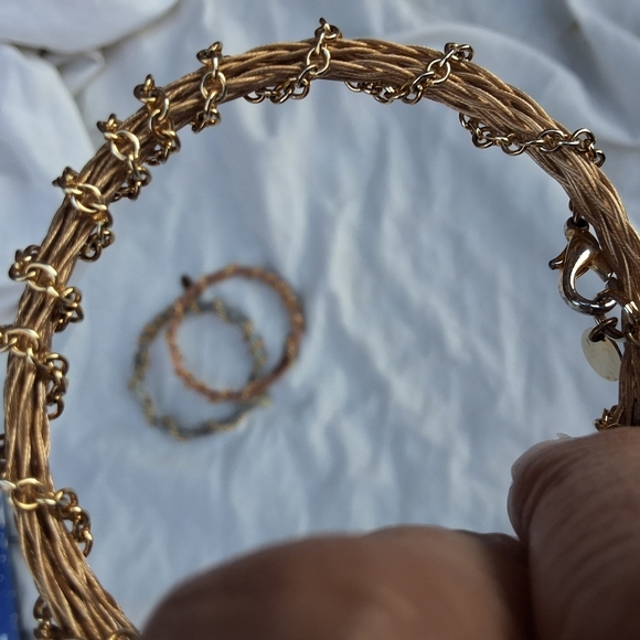 Tricolor Wire Wrapped chain branch bracelets - Picture 12 of 15